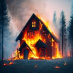 Casa, incendio forestal